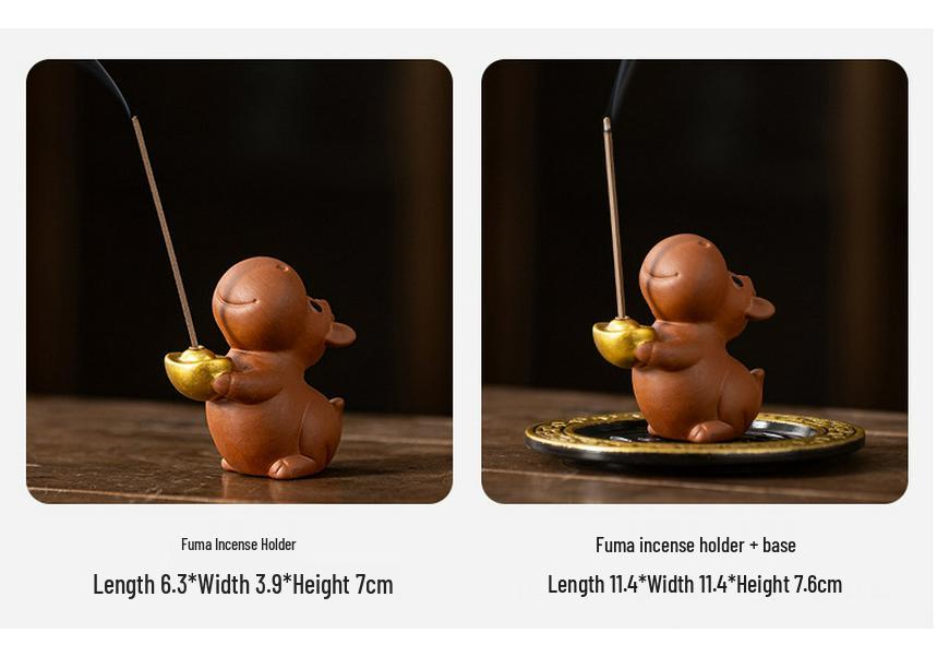 Creative Zisha Fu Ma Incense Burner for Home, Desktop, or Teahouse Decor