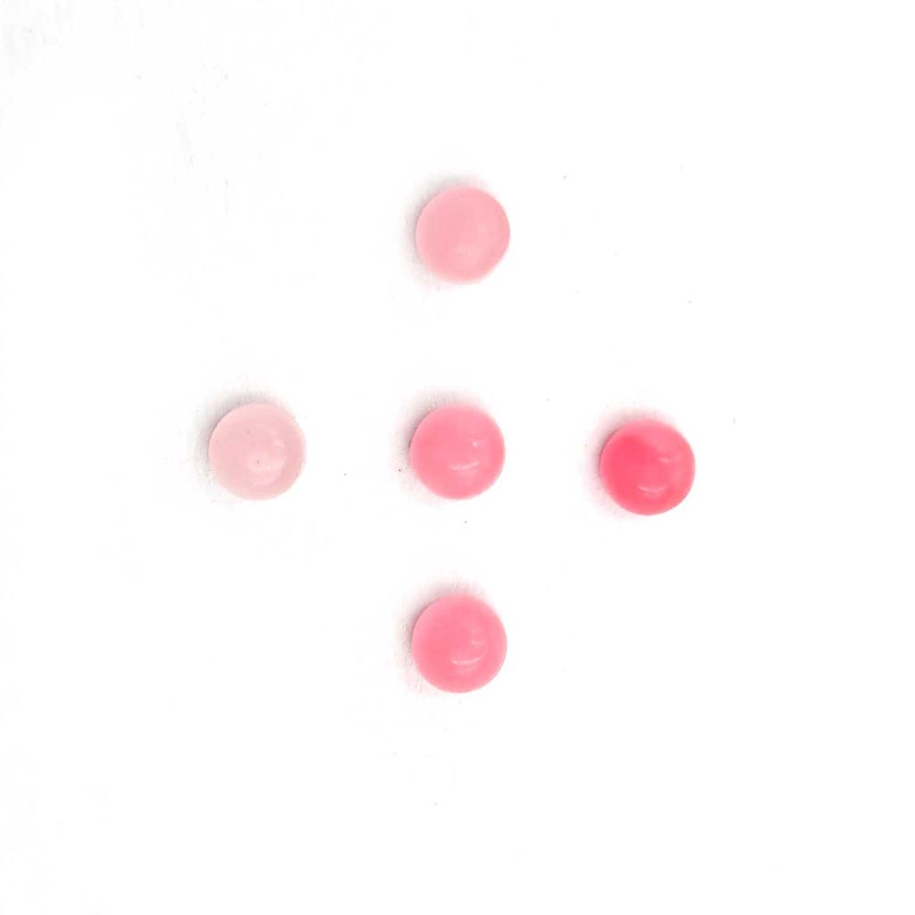 Dyed Pink Jade Round Cabochon Loose Gemstone Lot 12 Pcs 3 MM 2 CT For Jewelry Making