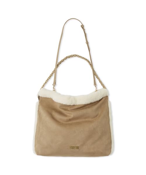 Furfur Material Drawstring Bag RWGB254512 BEG Women's