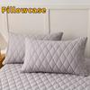 2pcs Nordic Style Quilted Pillow Case Breathable Solid Color Waterproof Pillowcase Machine Washable Jacquard Pattern