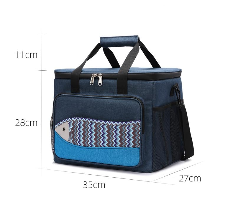 UMJCWELL 25L Large Capacity Thick Insulated Soft Insulated Lunch Foldable Perfect for Sports Cherry Blossom Club and More Cooler, Design, Waterproof,