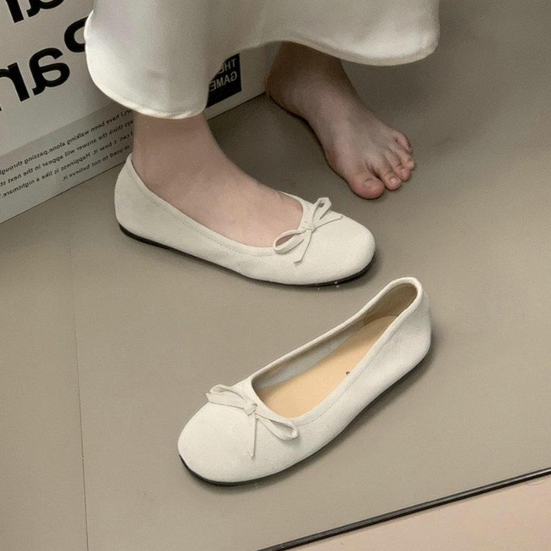 Fashion Flat Shoes for Women 2025 Spring and Autumn Silver Mary Jane Shoes for Women Retro Square Toe Ballet Plus Size Women's Shoes
