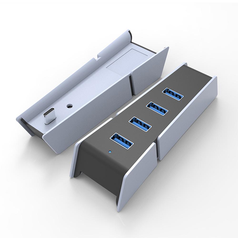 HONSON HS-P5S002 4 Ports USB Hub for Sony PS5 Slim Game Console USB 2.0 Expansion Hub Charger Adapter