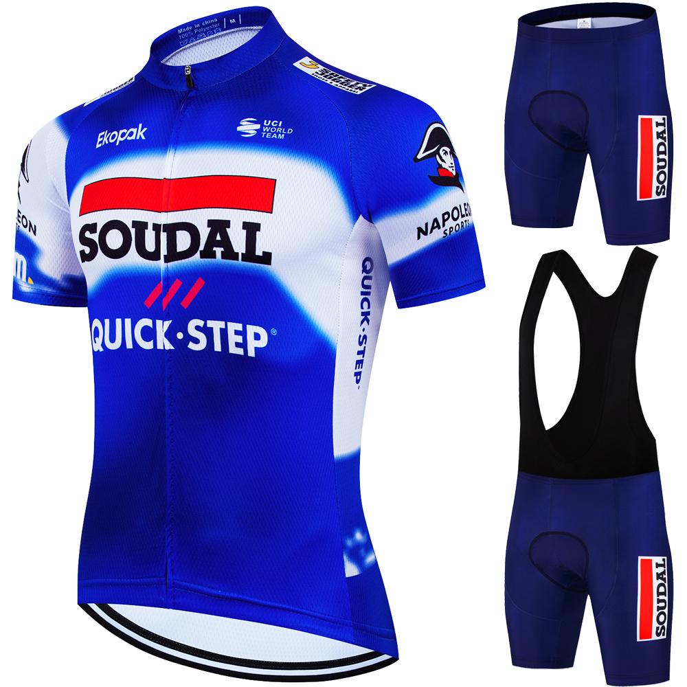 Heren Wielerkleding Set Quick Step Kleding 2026 Fietsen Kleding Zomer Fiets Jersey Fietsjas Man Lente Korte Broek Koersbroek