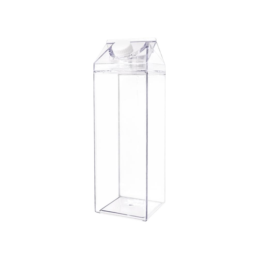 1000ml500ml Bouteille d'eau en carton de lait Plastique transparent Portable Boîte transparente Pour Bouteilles de thé au lait, de jus Tasse à boire Bouteilles R2V1