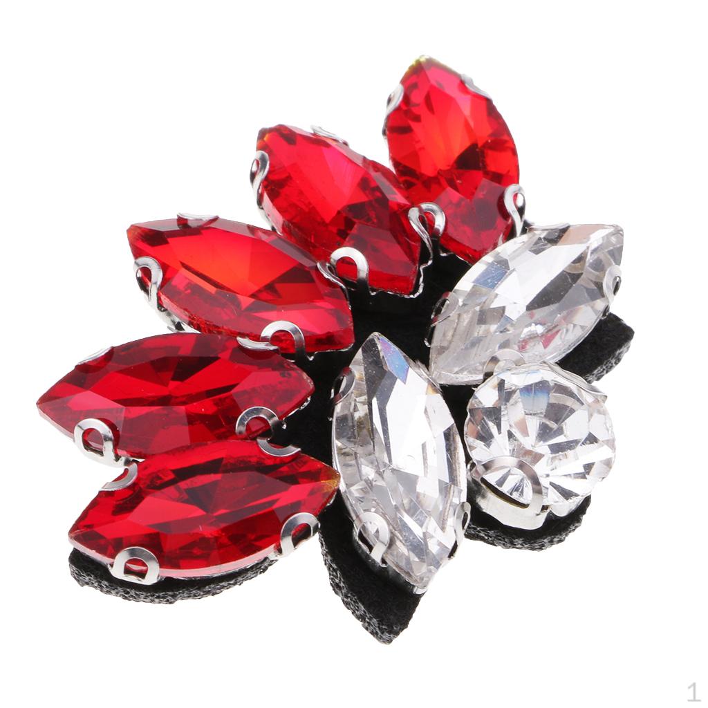 

1 шт. Патч со стразами Модное украшение одежды красный