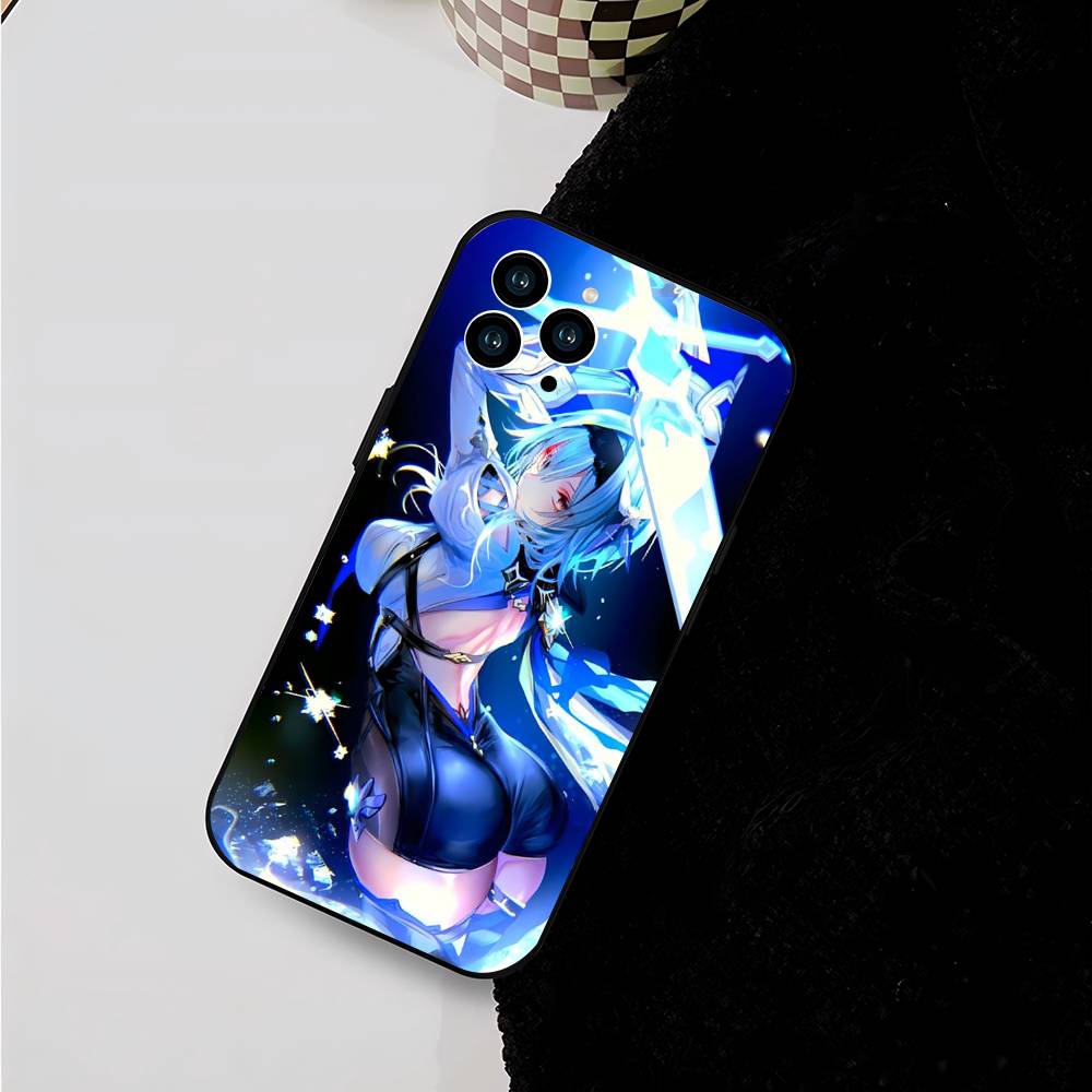 Eula Lawrence Genshin Impact Phone Case For IPhone 17 Air 16 15 14 13 Pro Max 11 12 Black Silicone Cover
