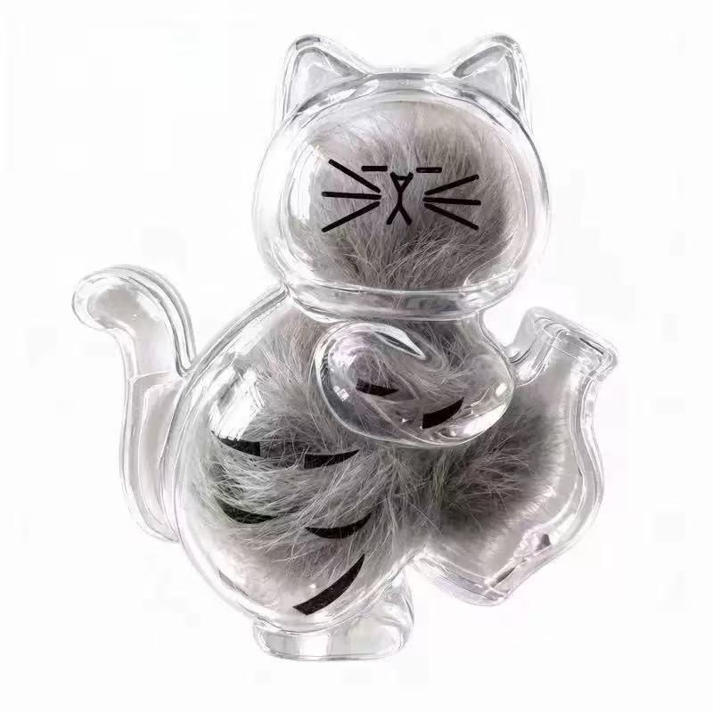 Transparente Katzenhaare Aufbewahrung Kühlschrankmagnete Haustierfell Andenken Kapsel DIY Souvenirs Katzen Schnurrhaare Sammler Kühlschrankmagnet