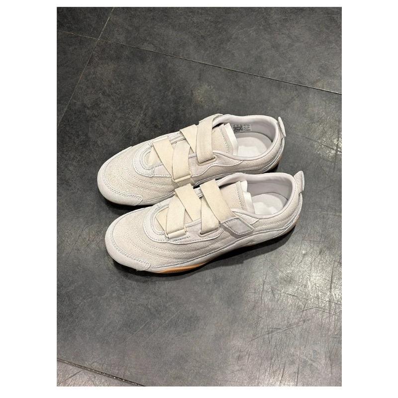 Rindslederversion der neuen Retro-Klettverschluss-Ballett-Damen-Freizeit-Sportschuhe
