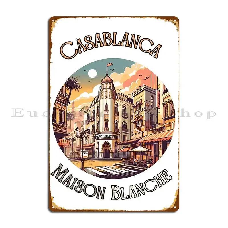 Casablanca Dreams Vintage Moroccan Magic Retro Vintage Travel Metal Plaque Create Cave Customize Living Room Tin Sign Poster