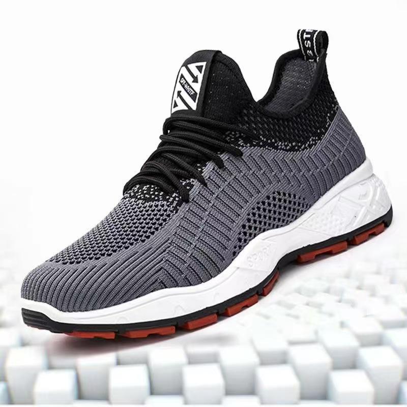 Korean Version Of Fashion Casual Shoes Men'S Sports Shoes Mesh Fly-Woven Sports Running Shoes