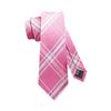 [Mendens] Silk Necktie, Stylish Check and Stripe Pattern, Men's, Formal, Business, Wedding, Gift, Luxury Brand, Trendy, Pink, 8cm