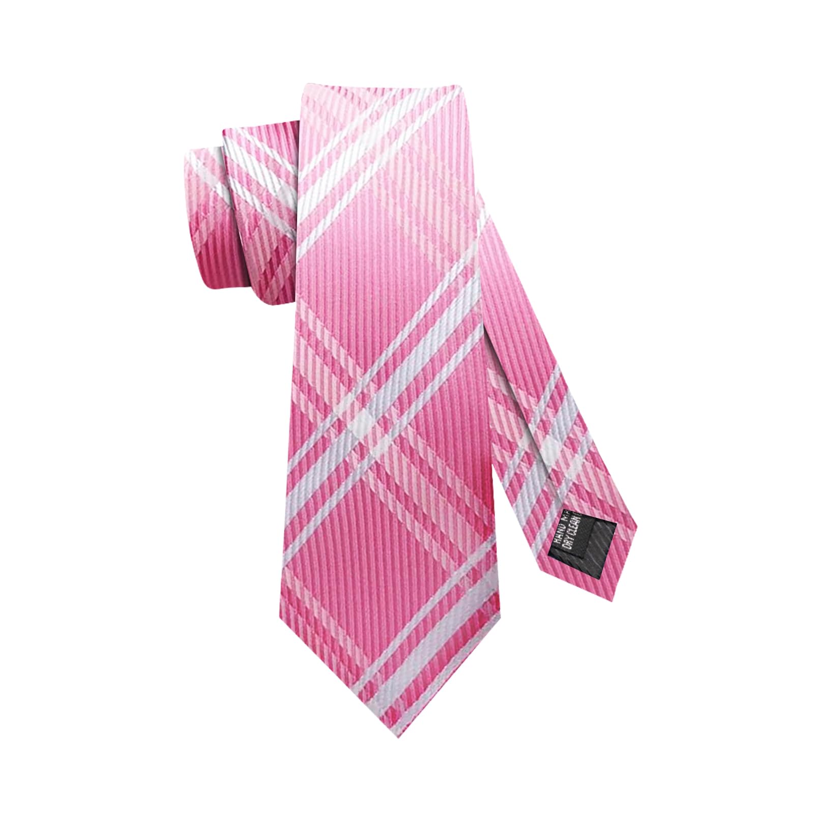 [Mendens] Silk Necktie, Stylish Check and Stripe Pattern, Men s, Formal, Business, Wedding, Gift, Luxury Brand, Trendy, Pink, 8cm