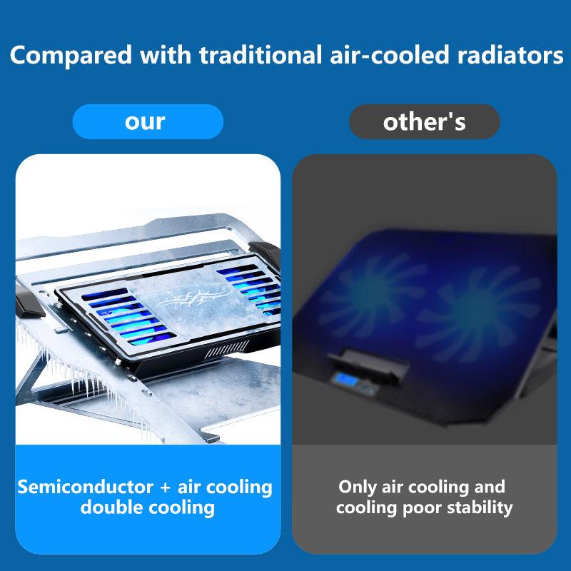 Professional U-JIE-D20 Double Fan Aluminium & Plastic Gaming Notebook Cooler with USB Connection Universal Laptop Sizes Stock