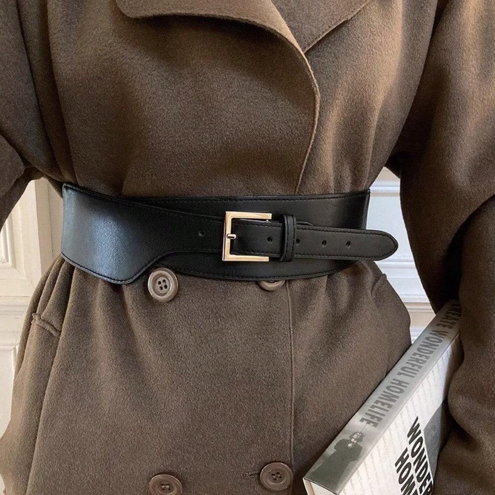 Women's decoration skirt suit waist belt versatile elastic belt, black fashion wide version waist seal, wide waist seal