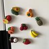 Realistic Artificial Fruit Refrigerator Magnets Set Durable Decorative Kitchen Magnets for Home Office School Use with Strong Magnetic Backing