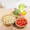 Handwoven Bamboo Winnowing and Storage Basket – Round Basket for Steamed Buns, Fruits, Vegetables, and Draining.