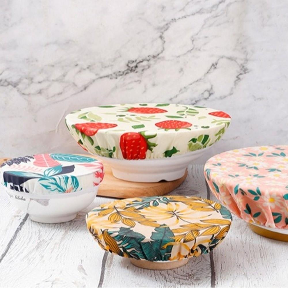 Elastic Edge Reusable Bowl Cover Fresh Keeping Cotton Bowl Cover Kitchen Gadgets Cup Lids Soup Pot