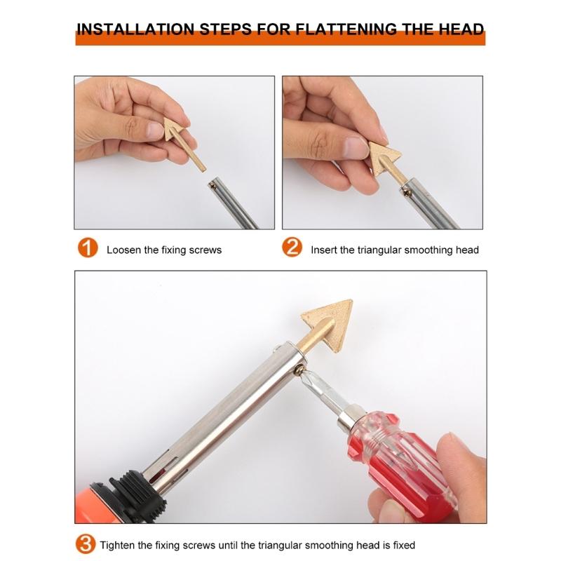 Automotive Plastic Welding Iron Tip With Quick Heat Transfer For Bumper Restoration And Leatherworks Adjustments