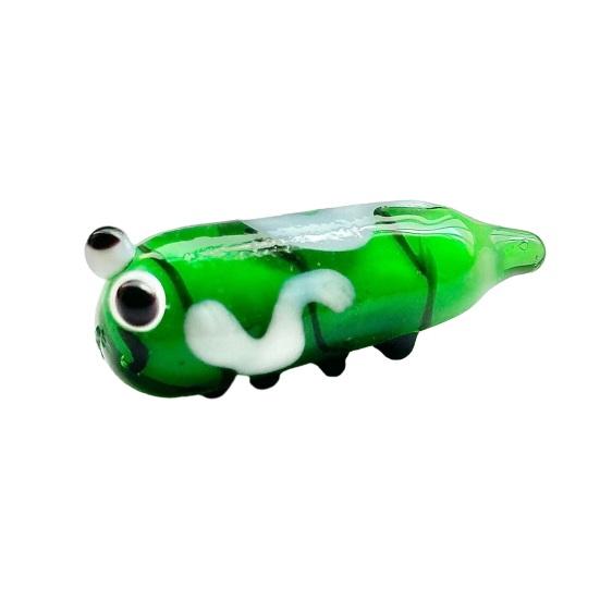 Mini Glass Caterpilla Figurines Tiny Hand Blown Animal Art Decoration Collectible Office Desk Tabletop Ornament