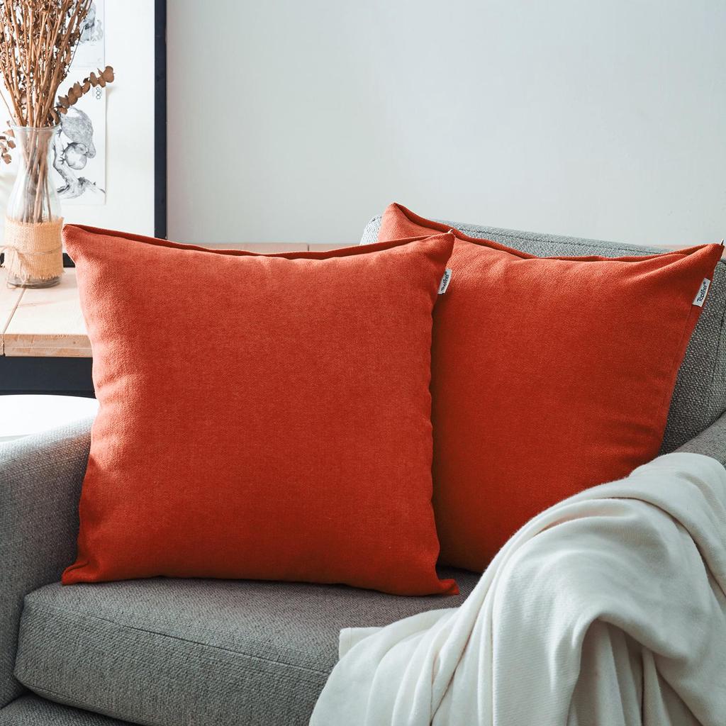 throw pillows rust color