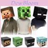 Caixa de Cobertura de Cabeça de Papelão Minecraft com Design Icônico de Steve, Creeper e Enderman para Cosplay Infantil