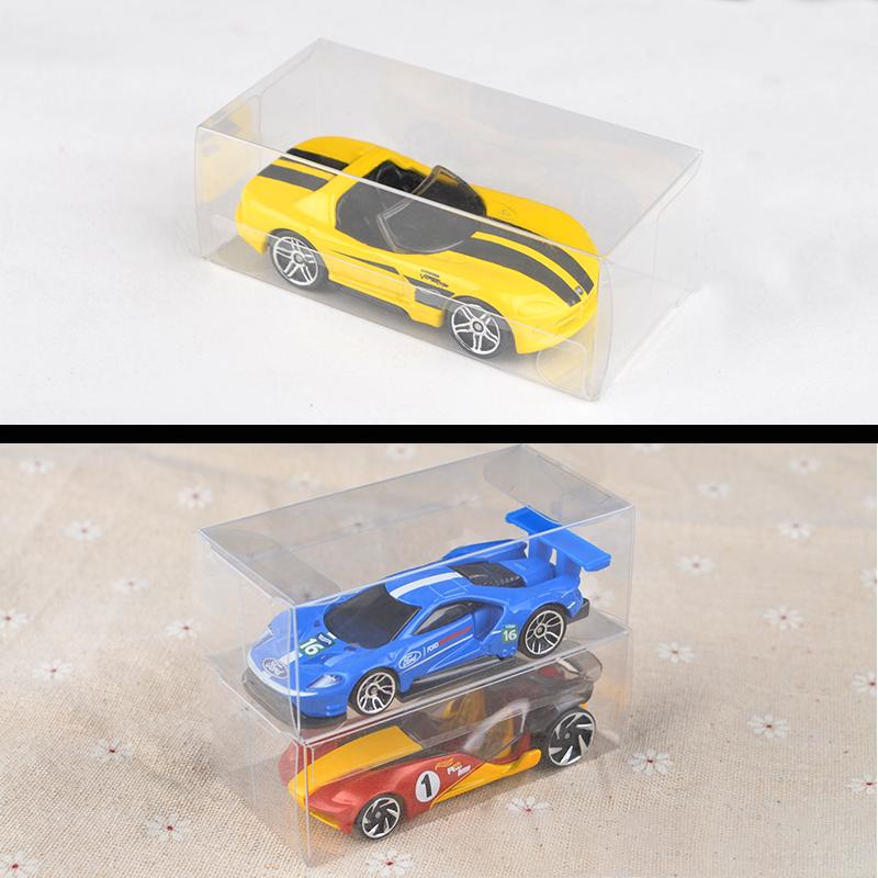 Car Display Case, 1/64 Scale Vehicle Model Display Boxes Clear Plastic Toy Car Model Display Boxes for Hot Wheels and Matchbox