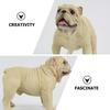 Cabilock Adorable Simulated Dog Figurine High-Grade Plastic Dog Model for Home Decoration and Collectibles Lightweight