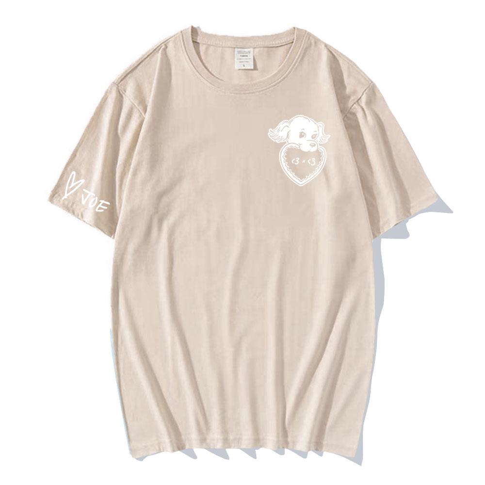 

2025 Summer Puppy Heart 3 X 3 Tshirt Joe Jonas Singer Printed Tshirt Mens Cotton Tshirt Short Sleeve Round Neck Street Wear 4XL