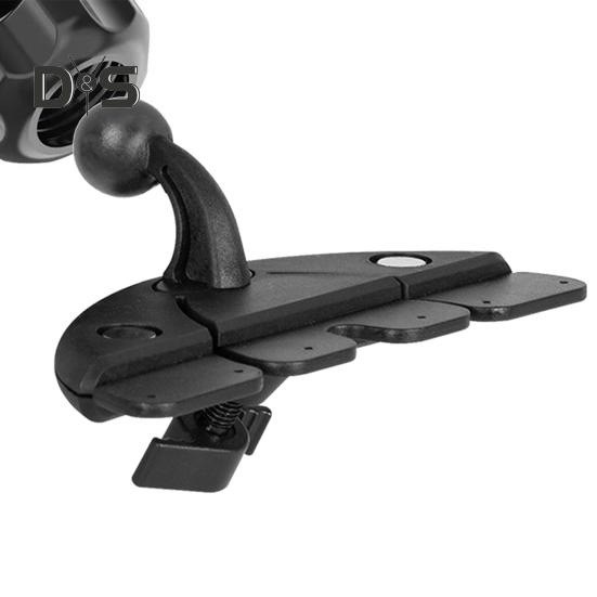 C.D Slot Car Phone Mount 360 Degrees Rotating Clip Holder with Anti-Slip Pad Universal Smartphone Holder for Samsung/MP3