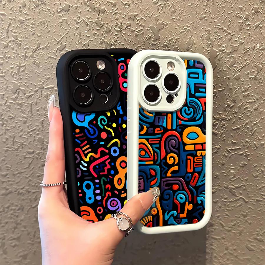 Phone Cover Case for iPhone 17 Pro Max 13 16 11 14 12 Pro 15 Plus 17e Air Colorful Pattern