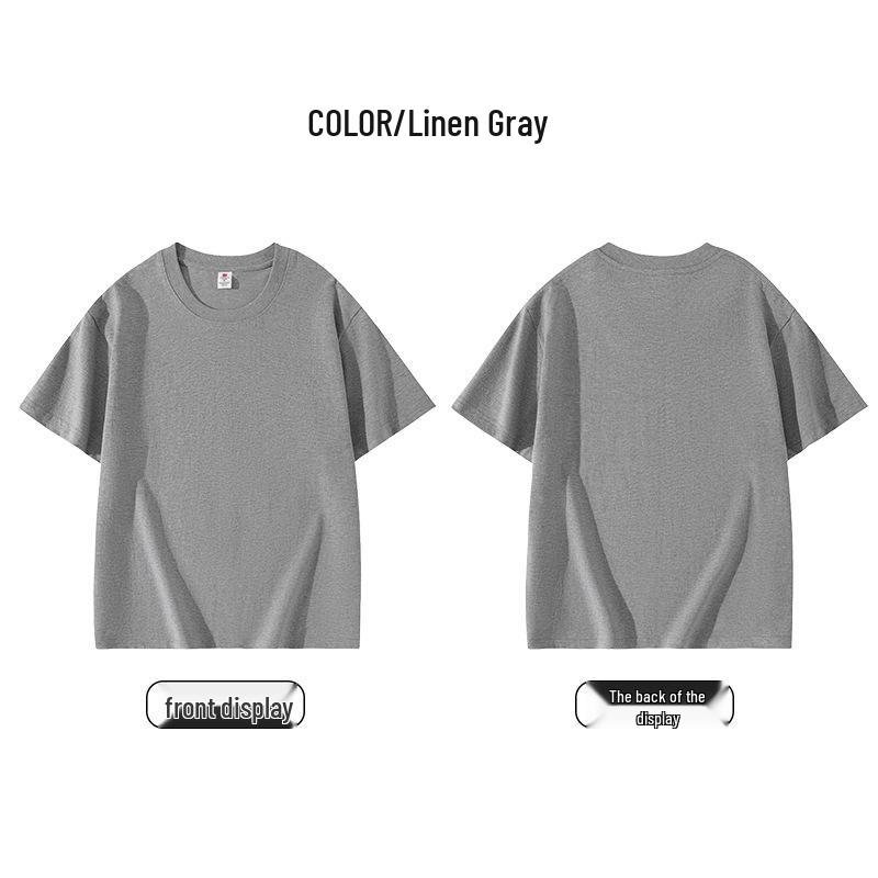 

Унисекс летние базовые топы 2025: Мужские и женские футболки свободного кроя с коротким рукавом, больших размеров, хлопок 220 г/м² 2XL (70-78 kg)