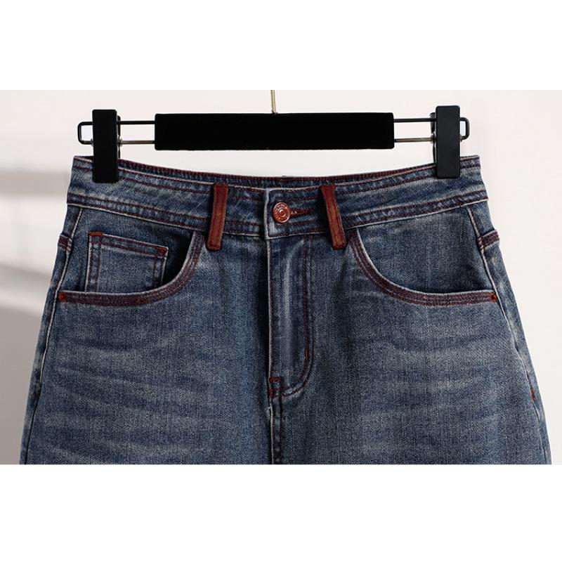 DIMANAF 2026 Summer New Plus Size Women Denim Skirt Elastic Waist A-Line Long Skirt Fashion Lady Bottoms Solid Blue