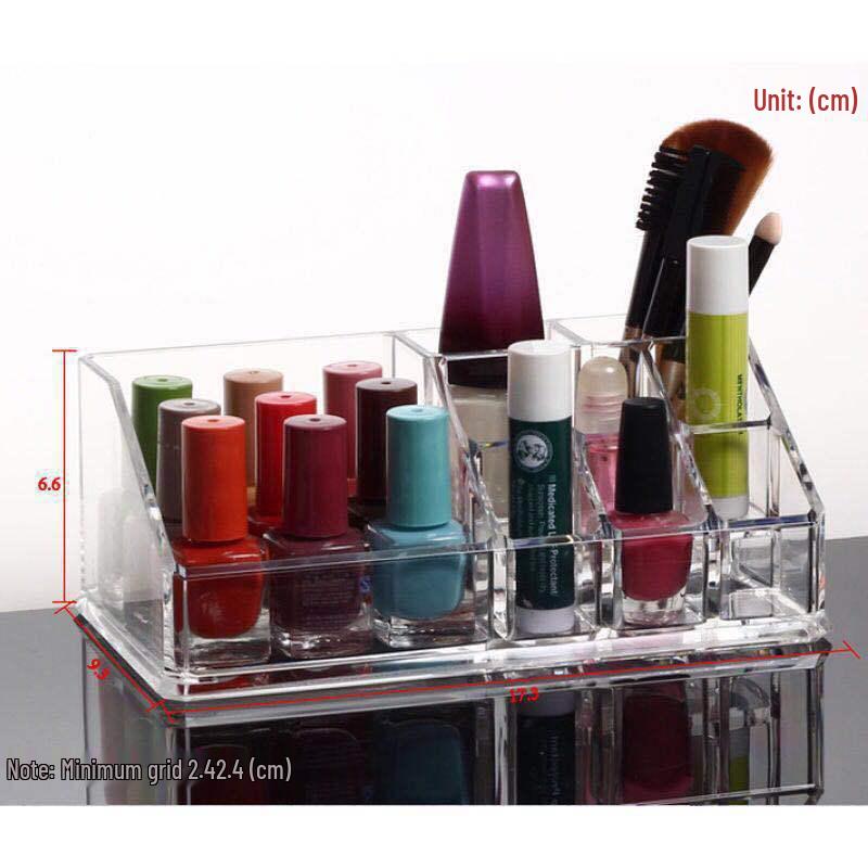 

Прозрачный акриловый органайзер для туалетного столика для хранения косметики и средств по уходу за кожей