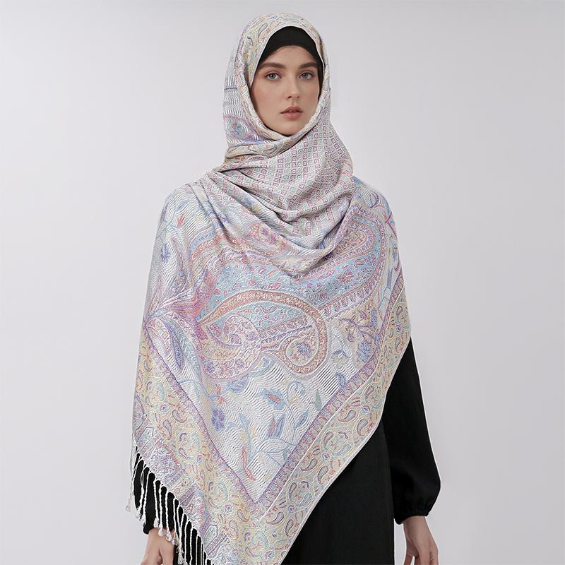 New Shawl Warm Winter Scarf Hijab Women Print Paisley Cashmere Pashmina Thick Wrap Head Neck Foulard Luxury  Blanket Echarp
