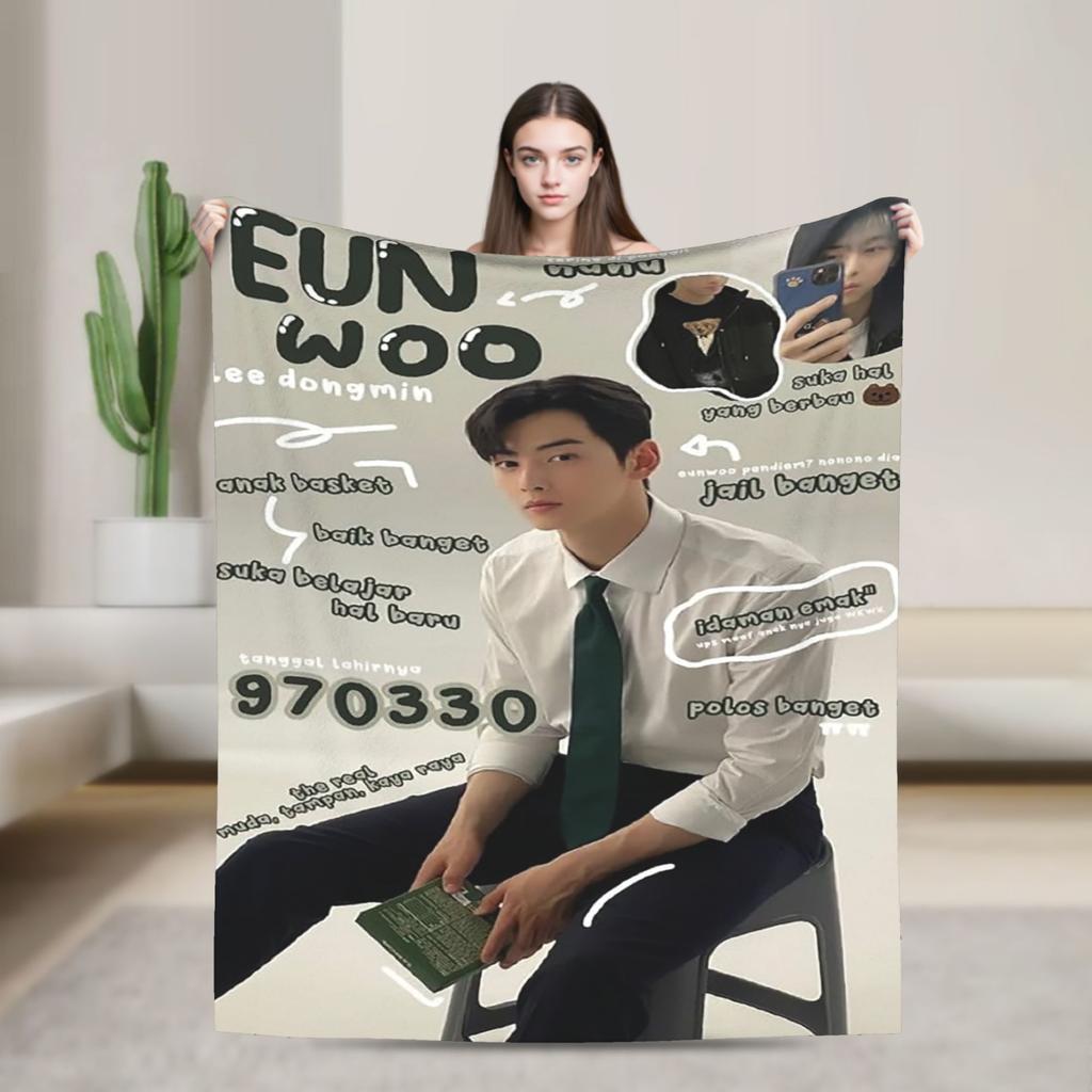 True Beauty Series Hwang in Youp Cha EunWoo Blankets Fleece  Super Soft Throw Blankets for Bedroom Sofa Bed Rug