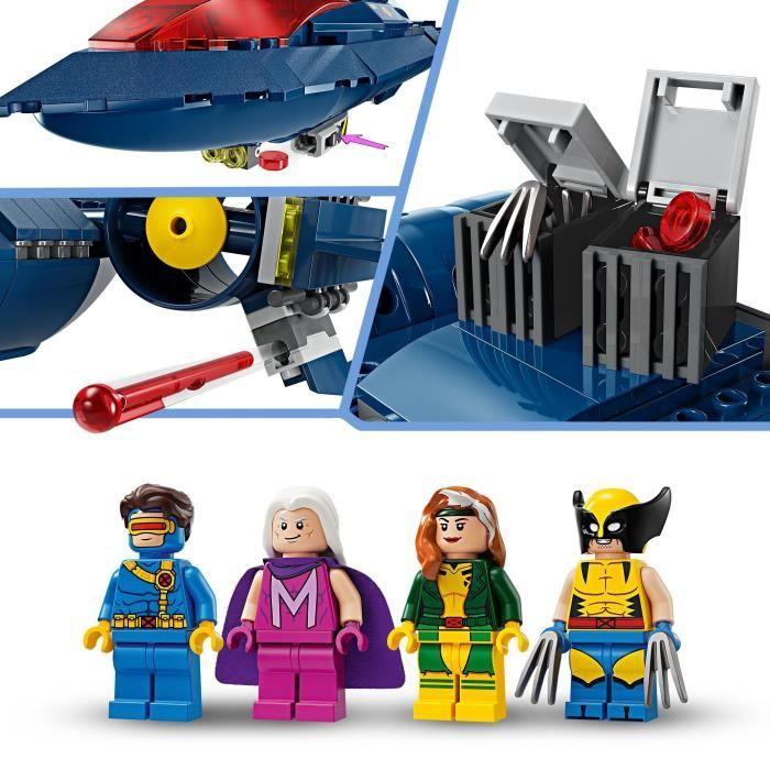 LEGO® 76281 Marvel Le X-Jet Des X-Men, Jouet d'Avion, Chasseur Avec Minifigurines De Super-Héros : Wolverine