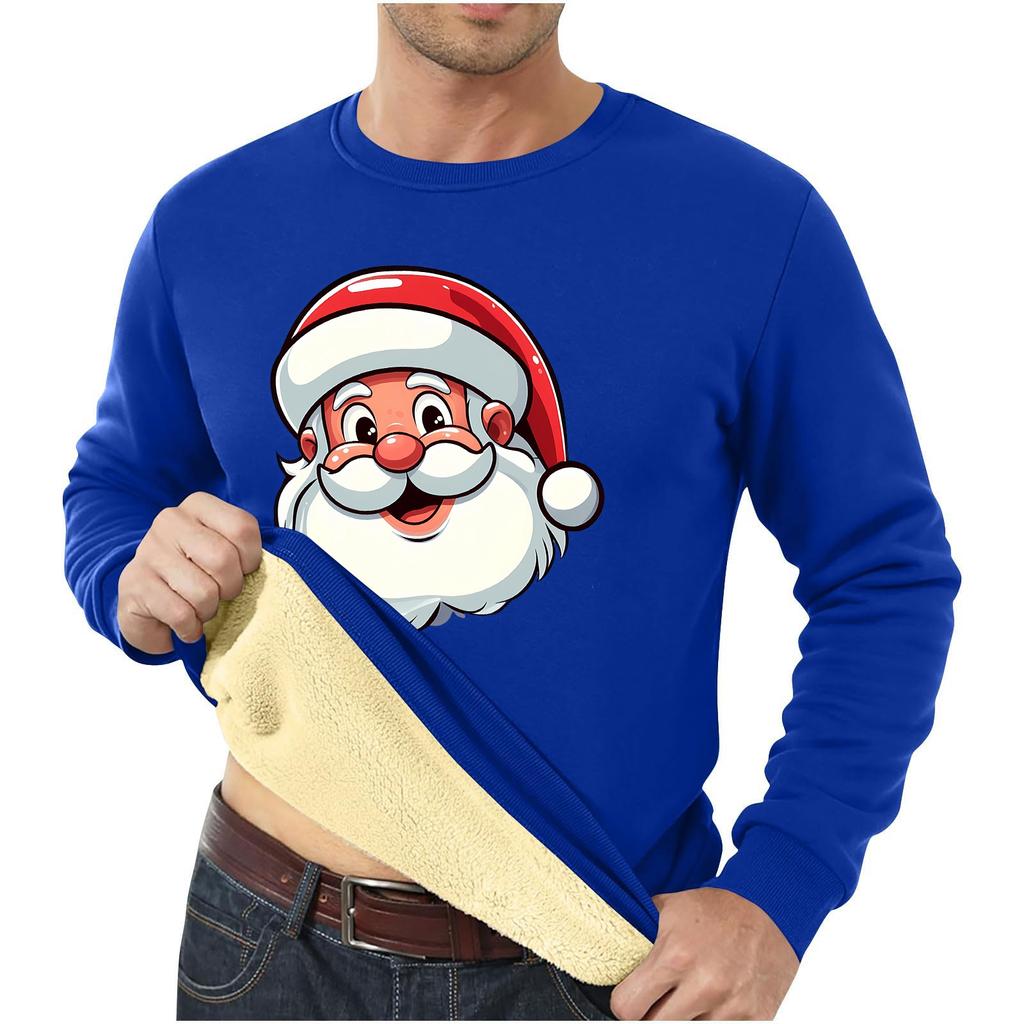 Men Sweatshirt Christmas Shirt Long Sleeve Funny Holdiay Crewneck Xmas Tops