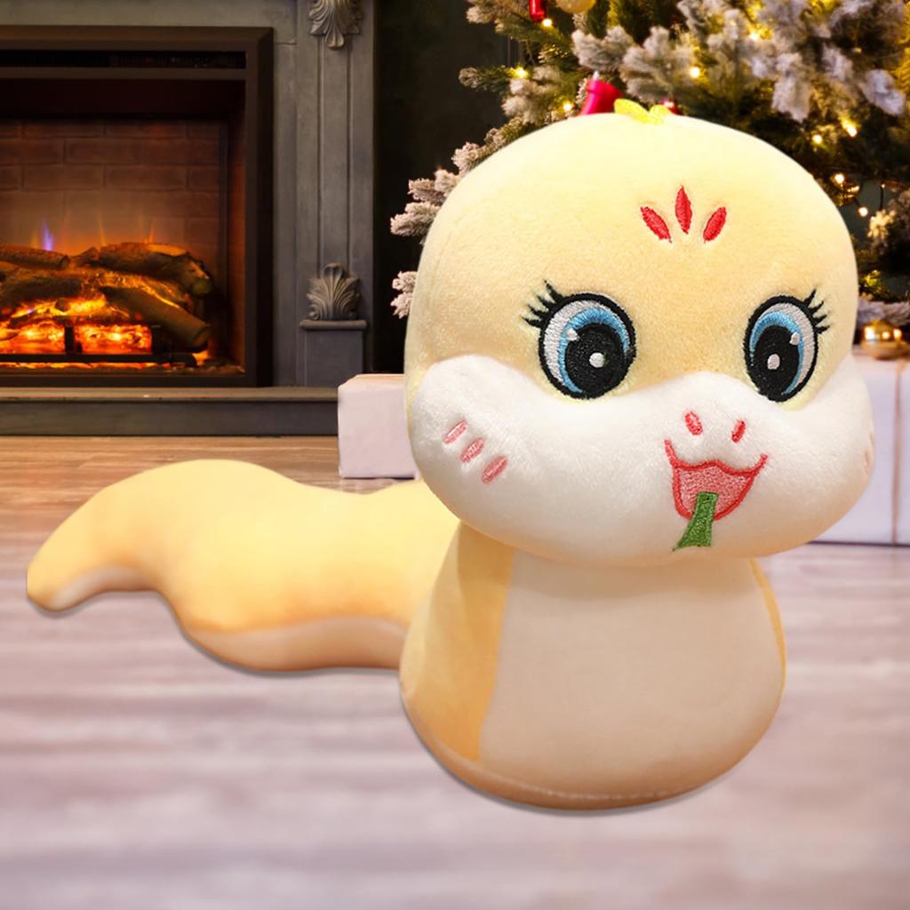 Jucărie de pluș șarpe drăguț, Animal zodiacal, Jucărie șarpe drăguț, Pernă de corp pentru copii, Moale și pufoasă, Drăguț și drăguț, Perfect pentru sărbători, aniversări,