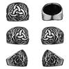 Viking Dragon Rune Stainless Steel Ring Mens Biker Hip Hop Celtic Knot Jewelry Gift Fashion Amulet