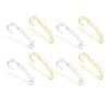 20PCS Brooch Safety Pins Metal Heavy Duty Safety Pins with 5 Holes for Jewelry Making Clothes Blankets Sewing Gold