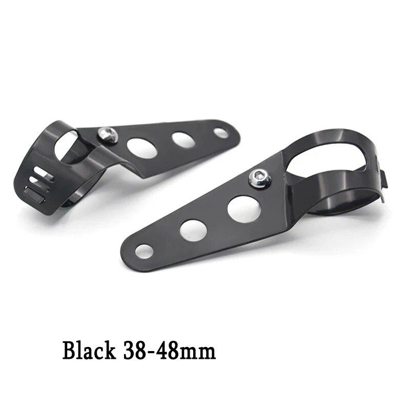 Motorcycle Headlight Mount Bracket Fork Ear Chopper Headlamp Holder Clamp Adjustable Motor 27-36mm 38-48mm Universal