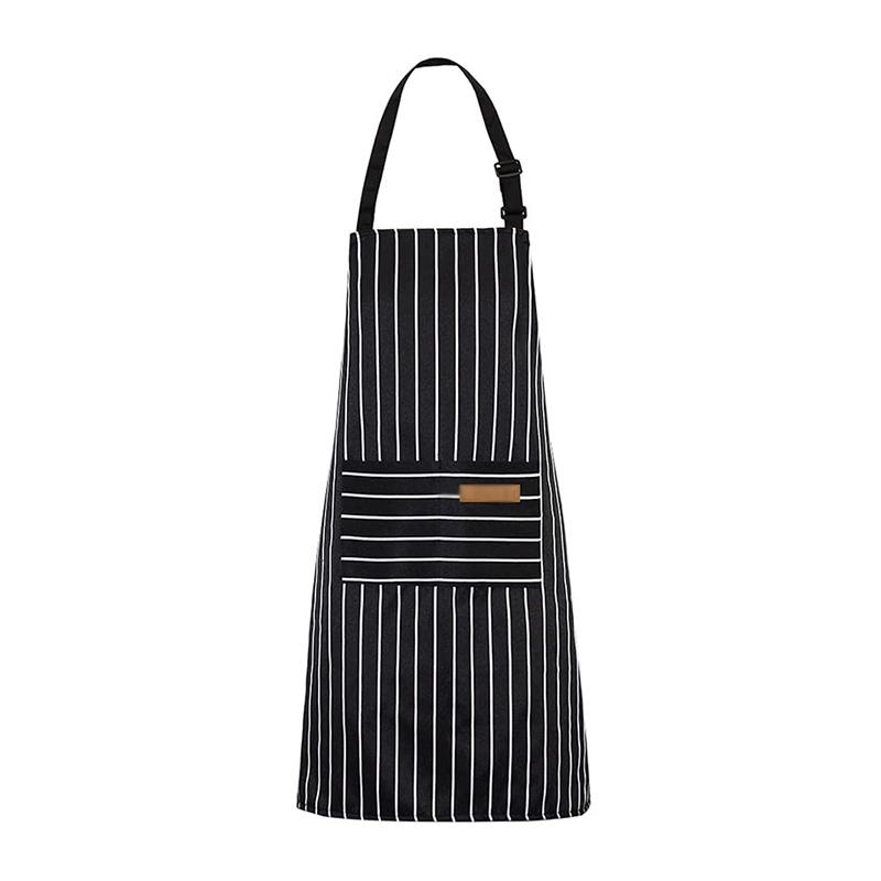 Kitchen Apron with Adjustable Webbing Adjustable Apron with Double Pocket Unisex Apron Kitchen Baking Nail Bib BBQ Work Apron