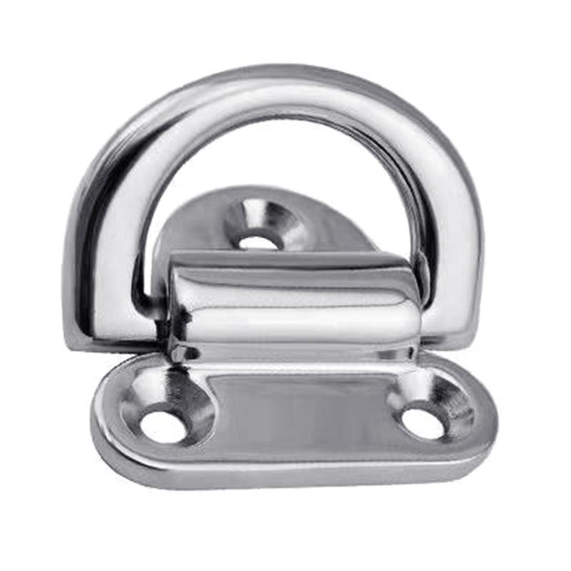 

D Ring Deck Folding Pad Eye Lashing Tie Down Cleat Heavy duty Tie 6mm / 8mm / 10mm for Yacht Motorboat Marine Trailer 6mm