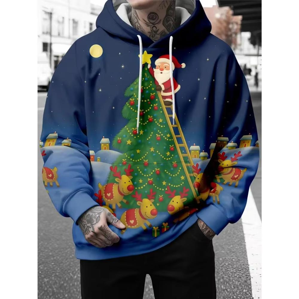 Simple Comfortable Men's Hooded Sweatshirt Casual Loose Hoodies Sweatshirts Men’s