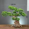 Creative Large Fish Tank Ornament: Chinese Style Pine Rockery with Tree Display