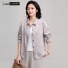 LUDIan Women's Pure Cotton Casual Long Sleeve Shirt