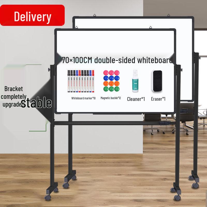 Mobile Magnetic Double-Sided Whiteboard Stand for Home, Office, or Training - Small Size
