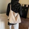 Minimalist Tote Bag for Women Fashion Shoulder Bag with Soft Suede Texture Large Capacity