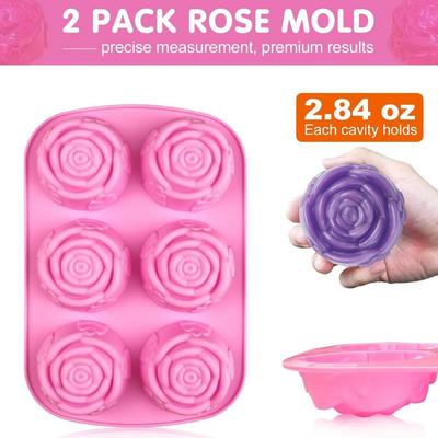 Forma do lodu w kształcie róży 6 komór Silikonowa forma w kształcie kwiatu róży Taca na lód Forma na kulki lodowe w kształcie kwiatu do ciastek Czekolady Ciasta Formy Napoje letnie